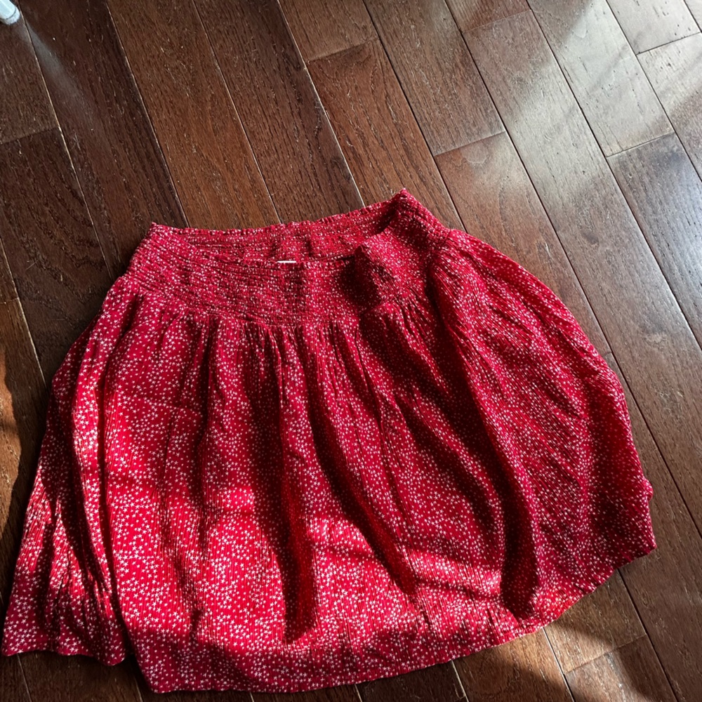 Old Navy Red and White A-Line Skirt